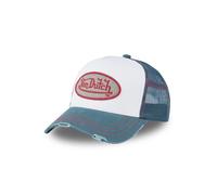 Vondutch Casquette Trucker avec filet Con Homme - Trucker - Filet Rigide - Blanc | Bleu - Visière Arrondie