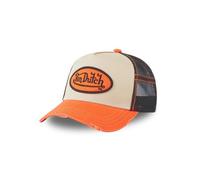 Vondutch Casquette Trucker avec filet Ora Homme - Trucker - Filet Rigide - Blanc | Orange | Beige - Visière Arrondie Taille unique