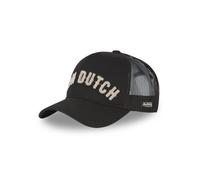 Vondutch Casquette Trucker Buckl Garçon - Trucker - Filet Rigide - Noir | Beige - Visière Arrondie Taille unique