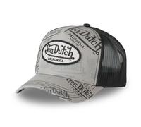 Vondutch Casquette Trucker Cafe Homme - Trucker - Filet Rigide - Gris | Noir - Visière Arrondie Taille unique
