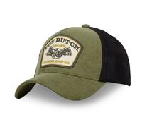 Vondutch Casquette trucker CORDUROY Homme - Trucker - Filet Souple - Vert | Noir - Visière Arrondie Taille unique