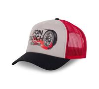 Vondutch Casquette trucker Crew Homme - Trucker - Filet Rigide - Noir | Gris | Rouge - Visière Arrondie Taille unique