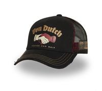 Vondutch Casquette trucker Crew Homme - Trucker - Filet Rigide - Noir | Marron | Rouge | Blanc - Visière Arrondie Taille unique