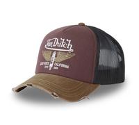 Von Dutch Casquette Homme & Femme, Casquette Trucker Crew, Ajustable, Marron Taille TU