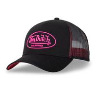 Vondutch Casquette Trucker DOM Homme - Trucker - Filet Rigide - Noir | Rose - Visière Arrondie Taille unique
