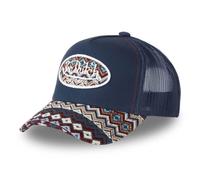 Vondutch Casquette Trucker Ethnik Homme - Trucker - Filet Rigide - Bleu | Gris | Rouge - Visière Arrondie Taille unique
