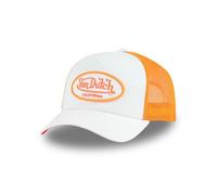 Vondutch Casquette Trucker FLUO Homme - Trucker - Filet Rigide - Blanc | Orange - Visière Arrondie Taille unique
