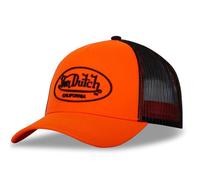 Vondutch Casquette Trucker FLUO Homme - Trucker - Filet Rigide - Orange | Noir - Visière Arrondie Taille unique