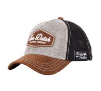 Vondutch Casquette trucker LEA Homme - Trucker - Filet Souple - Marron | Noir | Gris - Visière Arrondie Taille unique