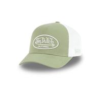 Vondutch Casquette trucker Lof Homme - Trucker - Filet Rigide - Vert | Blanc - Visière Arrondie 1