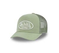 Vondutch Casquette trucker Lof Homme - Trucker - Filet Rigide - Vert | Blanc - Visière Arrondie 1