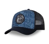 Vondutch Casquette Trucker Log Homme - Trucker - Filet Rigide - Bleu | Noir - Visière Arrondie Taille unique