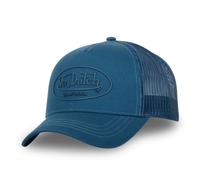 Vondutch Casquette Trucker Log Homme - Trucker - Filet Rigide - Bleu - Visière Arrondie Taille unique