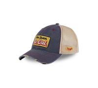 Vondutch Casquette trucker MAC Homme - Trucker - Filet Rigide - Bleu | Beige | Jaune | Rouge - Visière Arrondie Taille unique