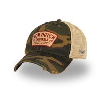 Vondutch Casquette trucker MAC Homme - Trucker - Filet Rigide - Vert | Marron | Noir | Rouge - Visière Arrondie Taille unique