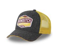 Vondutch Casquette Trucker Mixed Homme - Trucker - Filet Rigide - Gris | Jaune - Visière Arrondie Taille unique