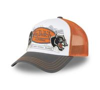 Vondutch Casquette Trucker Patches Homme - Trucker - Filet Rigide - Gris | Blanc | Rouge - Visière Arrondie Taille unique