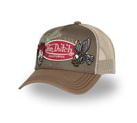 Vondutch Casquette Trucker Patches Homme - Trucker - Filet Rigide - Marron | Beige | Rouge | Blanc - Visière Arrondie Taille unique