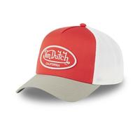Vondutch Casquette trucker POLY Homme - Trucker - Filet Souple - Gris | Rouge | Blanc - Visière Arrondie Taille unique