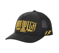 Vondutch Casquette Trucker Rock Homme - Trucker - Filet Souple - Noir | Jaune - Visière Arrondie Taille unique