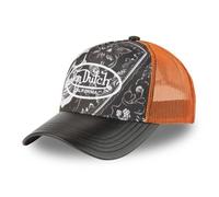 Vondutch Casquette trucker SUBLI Homme - Trucker - Filet Rigide - Noir | Orange | Blanc - Visière Arrondie Taille unique