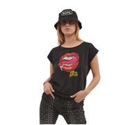 Vondutch T-shirt Femme Coton, T-shirt Femme Piercy, Slim, Col rond, Manches courtes - Noir taille XL (Pièce) S