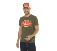 Vondutch - T-shirt Homme Coton Aucun Aaron, Régular, Col rond, Manches courtes - Kaki (Pièce) S