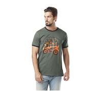 Vondutch - T-shirt Homme Coton Aucun Fire, Régular, Col rond, Manches courtes - Vert (Pièce) S