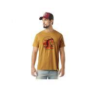 Vondutch - T-shirt Homme Coton Aucun Lion, Régular, Col rond, Manches courtes - Jaune (Pièce) S