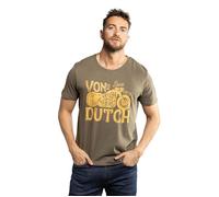 Vondutch - T-shirt Homme Coton Aucun Log, Régular, Col rond, Manches courtes - Kaki (Pièce) M