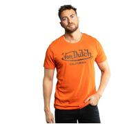 Vondutch - T-shirt Homme Coton Aucun Log, Régular, Col rond, Manches courtes - Orange (Pièce) S