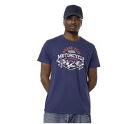 Vondutch - T-shirt Homme Coton Aucun Moto, Régular, Col rond, Manches courtes - Bleu (Pièce) S