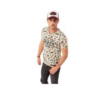 Vondutch - T-shirt Homme Coton Aucun Ron, Slim, Col V, Manches courtes - Beige (Pièce) L