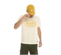 Vondutch - T-shirt Homme Coton Aucun Tyron, Régular, Col V, Manches courtes - Beige (Pièce) M