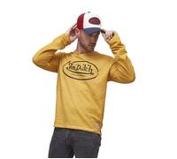 Vondutch - T-shirt Homme Coton Aucun VON DUTCH TEE SHIRTS ML PERMANENT, Régular, Col V, Manches longues - Jaune (Pièce) S
