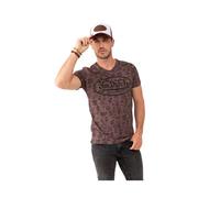 Vondutch - T-shirt Homme Coton Aucun VONDUTCH MEN SS23 NEW PERMANENTS & BASICS, Slim, Col V, Manches courtes - Marron (Pièce) XL