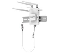 VONETS VAR1200 Pont/routeur WiFi industriel Gigabit double bande 1200 Mbps WiFi vers Ethernet adaptateur avec ventilateur intelligent, port 3 Gigabit, POE, DC/USB alimenté pour réseau industriel