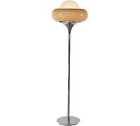 VONGAZ Luminaire sur Pied Lampadaire Rétro Fer Lampadaire Oeuf Tarte Lampadaire Luxe Verre Abat-Jour Lampadaire Lampadaires pour Salon Chambre Lampe sur Pied Lampadaire sur Pied