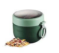 VONGLYHOO Soupe Thermos Bouche Large Bocal Alimentaire Isolé Anti-Fuite Chaude Et Froide Thermos Bol Récipient D'avoine pour Enfant Adulte 600 ML Récipients D'avoine Verte Bocaux ' De Nuit Soupe