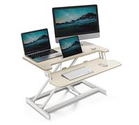 VonHaus Convertisseur de Bureau Debout, 80 x 40 cm, Bois Clair
