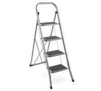 VonHaus Escabeau 4 Marches Antidérapant - Escabeau Pliable Facile à Ranger - Capacité Maximale de 150 kg - Échelle de Qualité pour Bricolage et Jardinage en Acier Durable