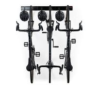 VonHaus Support Vélo Mural - Support Vélo Peu Encombrant pour Garage - Porte Vélo de Route et VTT - Peut Accueillir 3 Vélos et 3 Casques
