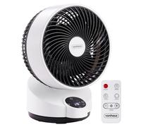VonHaus Ventilateur de Bureau - Circulateur d’Air - Ventilateur Silencieux avec 3 Vitesses, 3 Modes, Télécommande, Minuterie 12 Heures, Oscillant à 60 °, Écran LED, 3 Pales - Pour Maison, Bureau