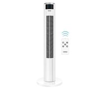 VonHaus Ventilateur tour silencieux avec télécommande 87 cm Blanc, Ventilateur Colonne Oscillation à 70 °, Ventilateur avec Mode Nuit, 3 Vitesses de Brise - Pour Chambre, Pièces Familiales