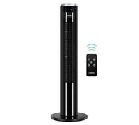 VonHaus Ventilateur tour silencieux avec télécommande 87 cm Noir, Ventilateur Colonne Oscillation à 70 °, Ventilateur avec Mode Nuit, 3 Vitesses de Brise - Pour Chambre, Pièces Familiales
