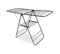 Vonia Étendoir à Linge Pliable - Séchoir Intérieur et Extérieur - 16 m d’Espace de Séchage - 145x57x95 cm - Noir