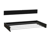 Vonia Étendoir Mural XXL Pliable Intérieur & Extérieur - Séchoir à Linge Compact 100 x 50 cm - Gain de Place (Noir)