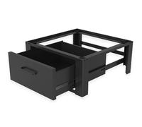 Vonia Socle pour Machine à Laver avec Tiroir Coulissant - Support Standard pour Lave-Linge - Noir