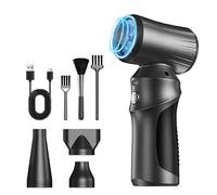 Voniobuy Souffleur Air Comprimé, 150000 TR/Min Mini Souffleur Sans fil Puissant, Air Duster à 3 Vitesses avec Batterie 6000 mAh, Électrique Souffleur pour Nettoyage PC/Voiture