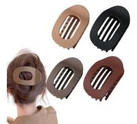 VONJUMA 4 Pcs Pince Plate Cheveux Pinces Cheveux Pince Cheveux Femme Plate Pinces À Cheveux Au Design Courbé Pour S'Allonger Et Conduire Pince Cheveux Mat Et Forte Tenue